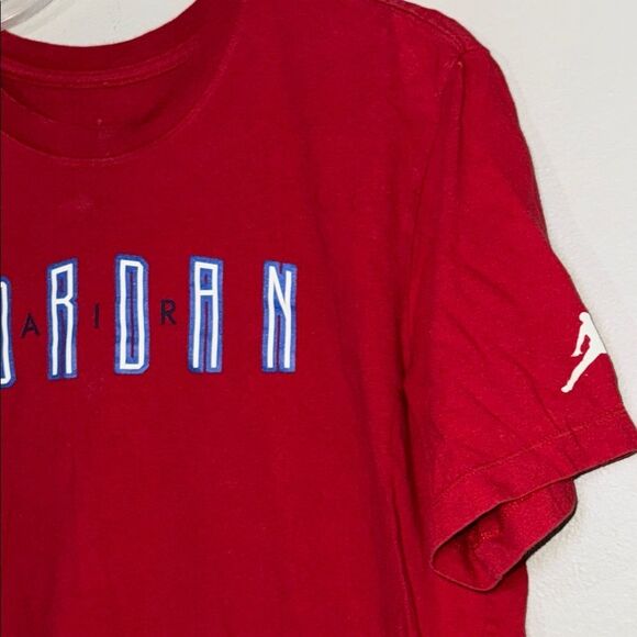 Jordan Red Short Sleeve Tee with Signature Style - Picture 3 of 9